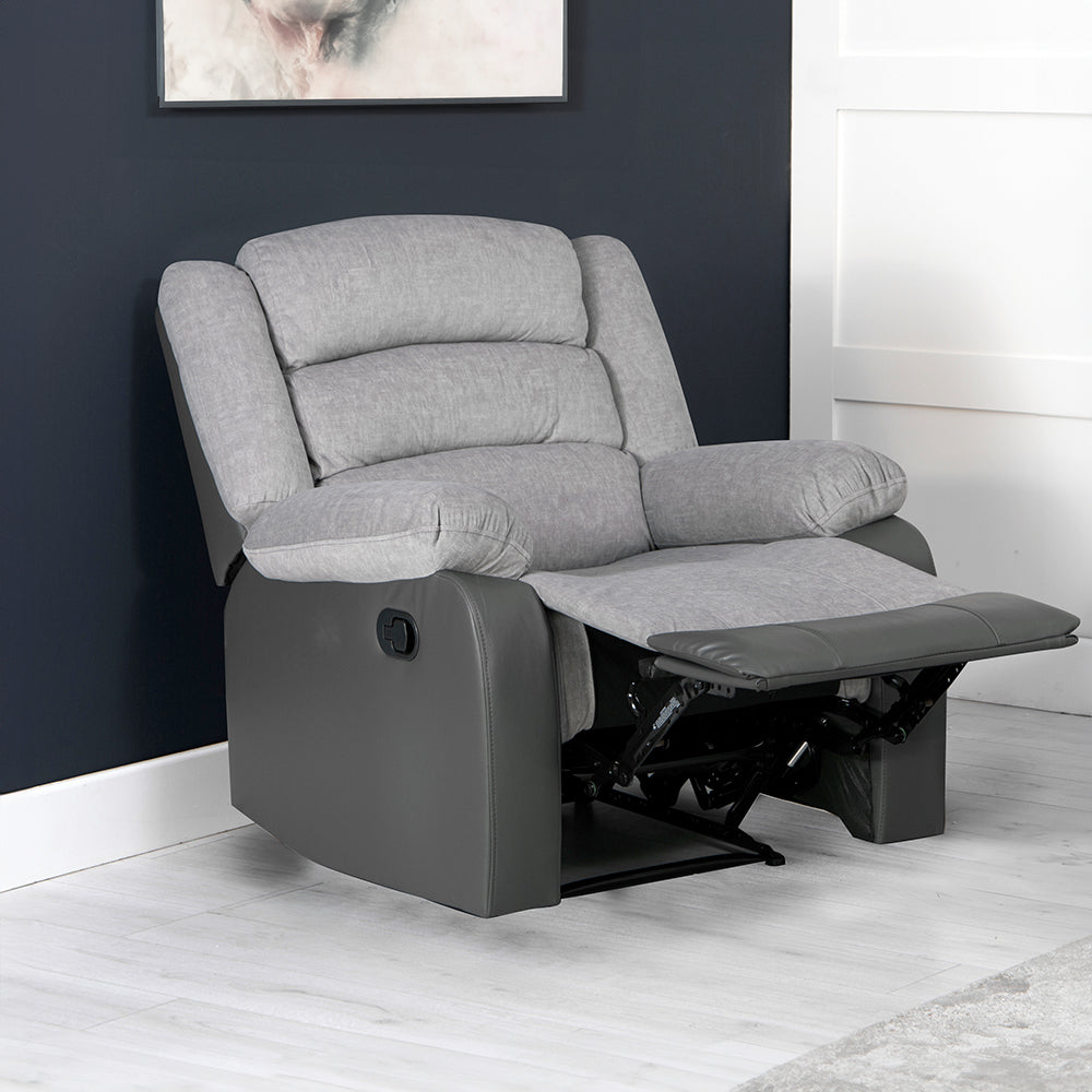 Lauren Grey Recliner Armchair