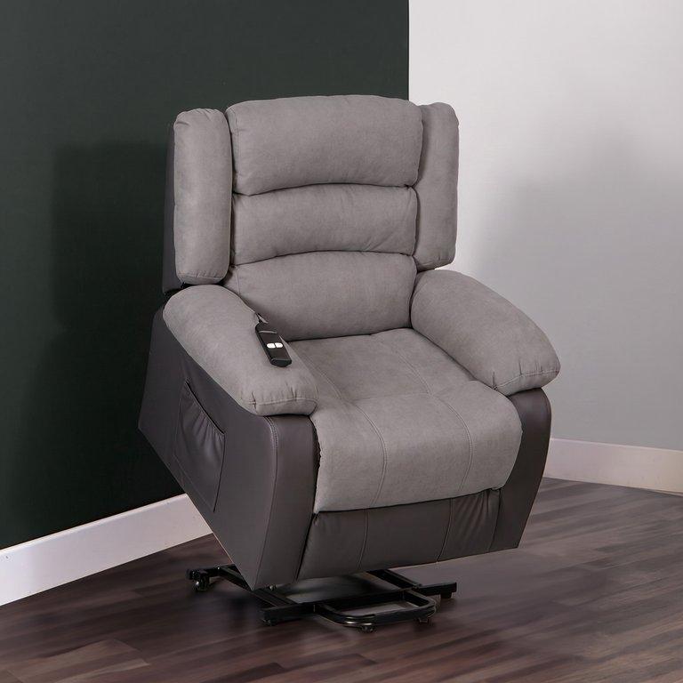 Lauren Grey Lift &amp; Tilt Armchair - The Furniture Warehouse
