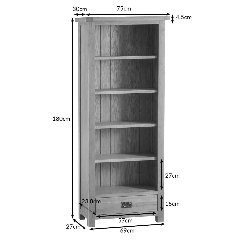 Winchester Oak Medium Bookcase