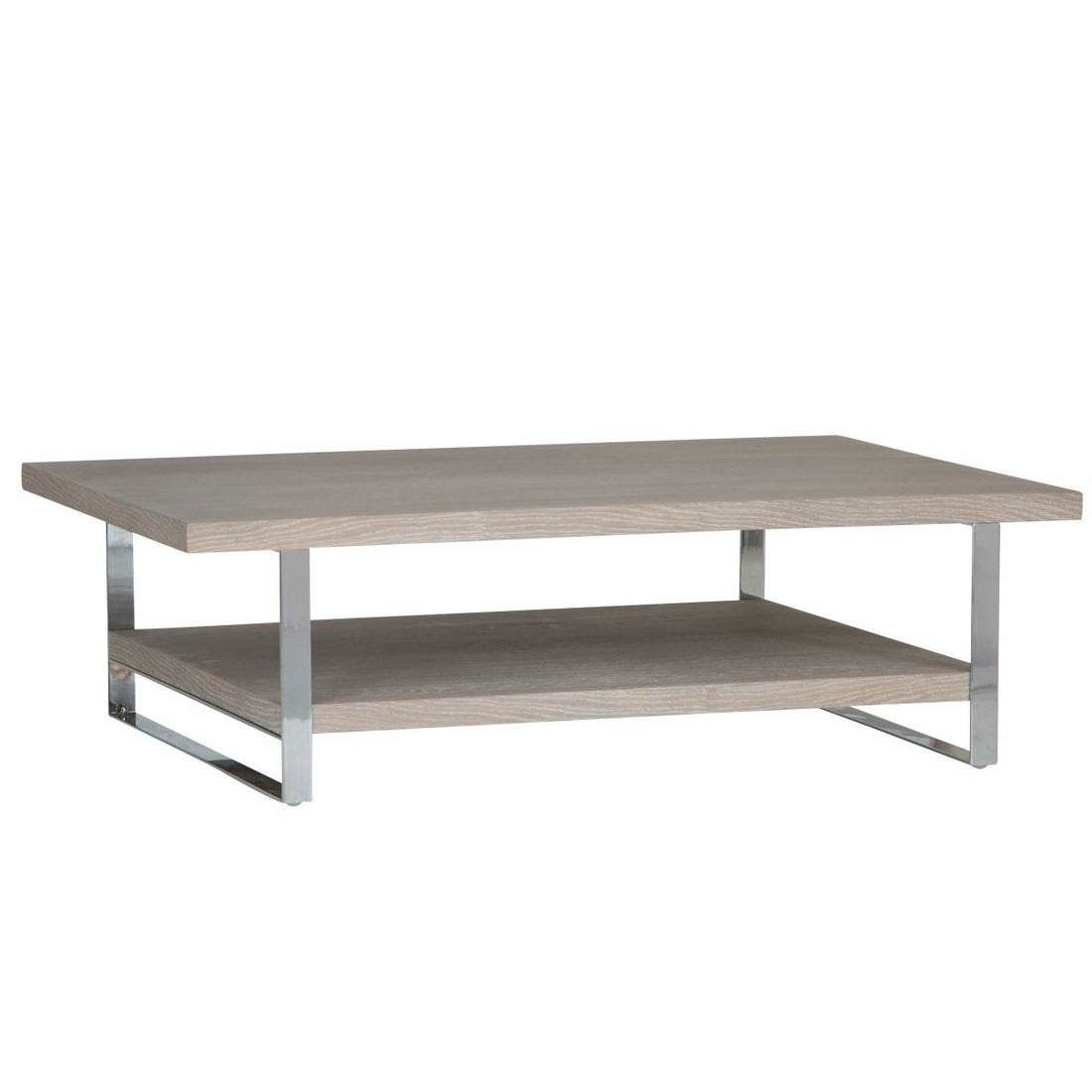 Milan Chrome &amp; Oak Large Coffee Table - The Furniture Warehouse