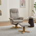 Missouri Swivel Recliner & Foot Stool - Camel - The Furniture Warehouse
