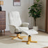 Missouri Swivel Recliner & Foot Stool - Marzipan - The Furniture Warehouse