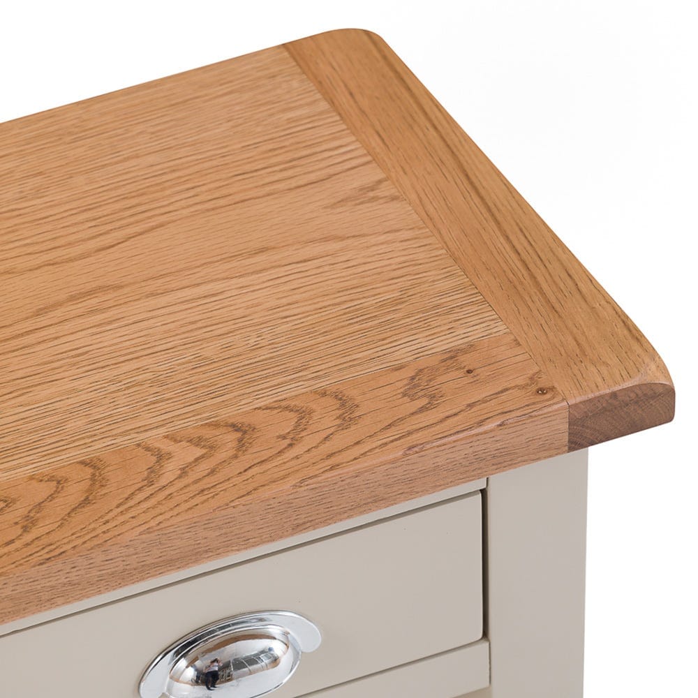 Chester Stone Painted Oak 1 Drawer Small Lamp Table