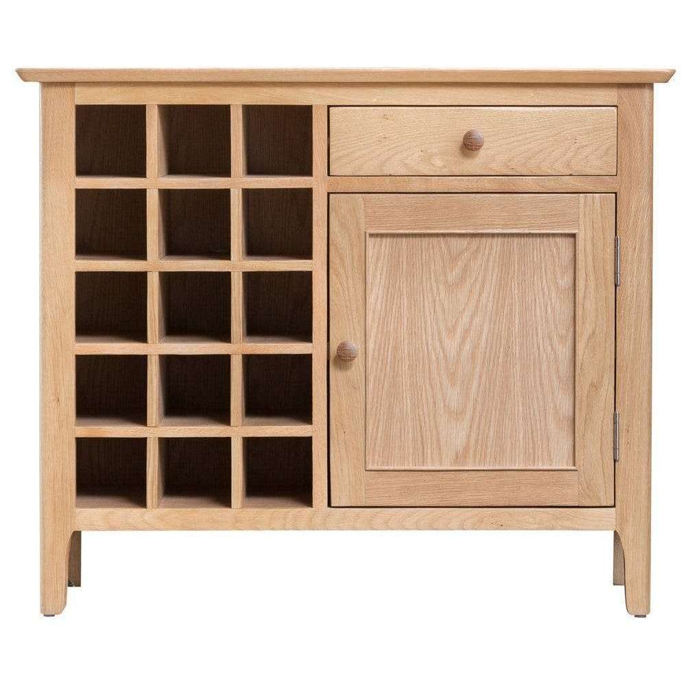 Bergen Oak Wine Cabinet