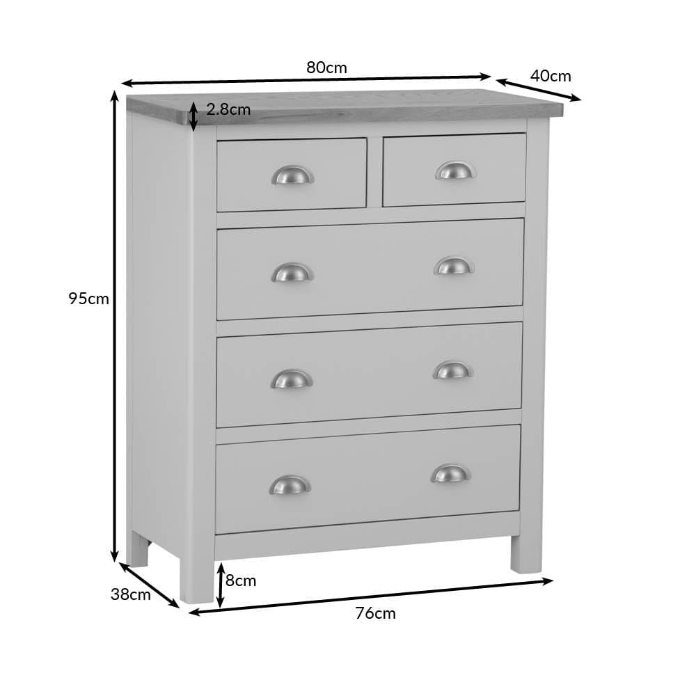 Rutland Painted Oak 2 Over 3 Chest