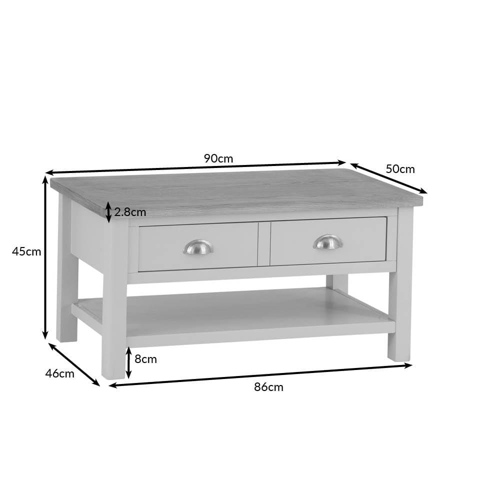 Rutland Painted Oak Large Coffee Table