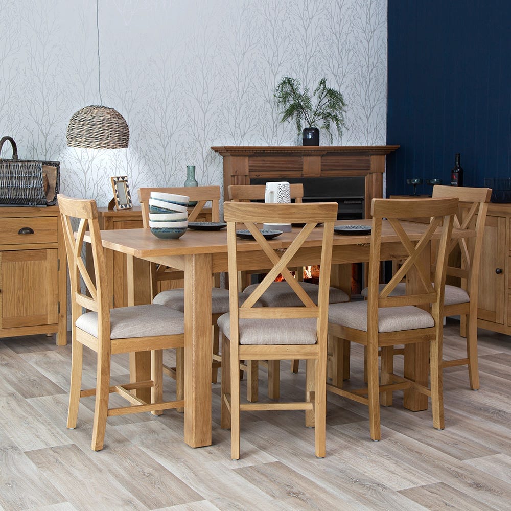 Rutland Oak 1.2m Extending Dining Table