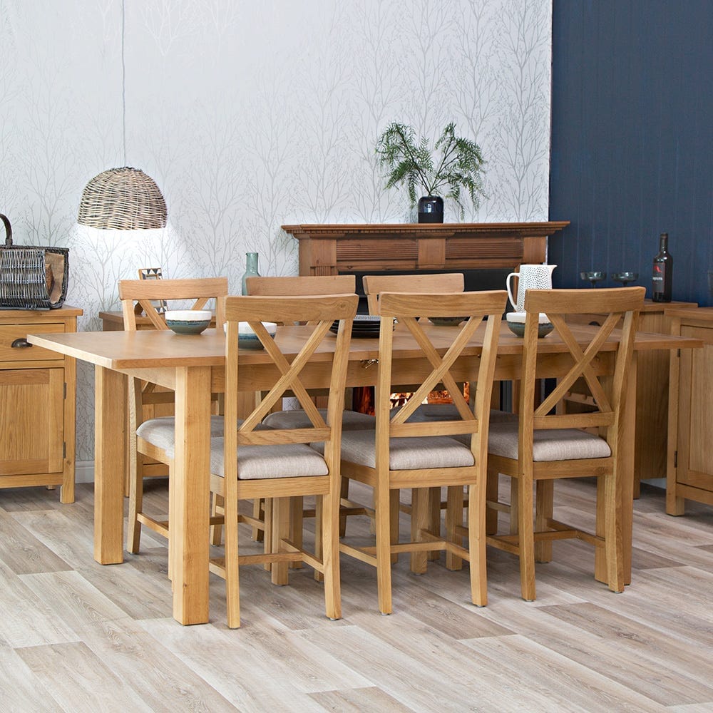 Rutland Oak 1.6m Extending Dining Table