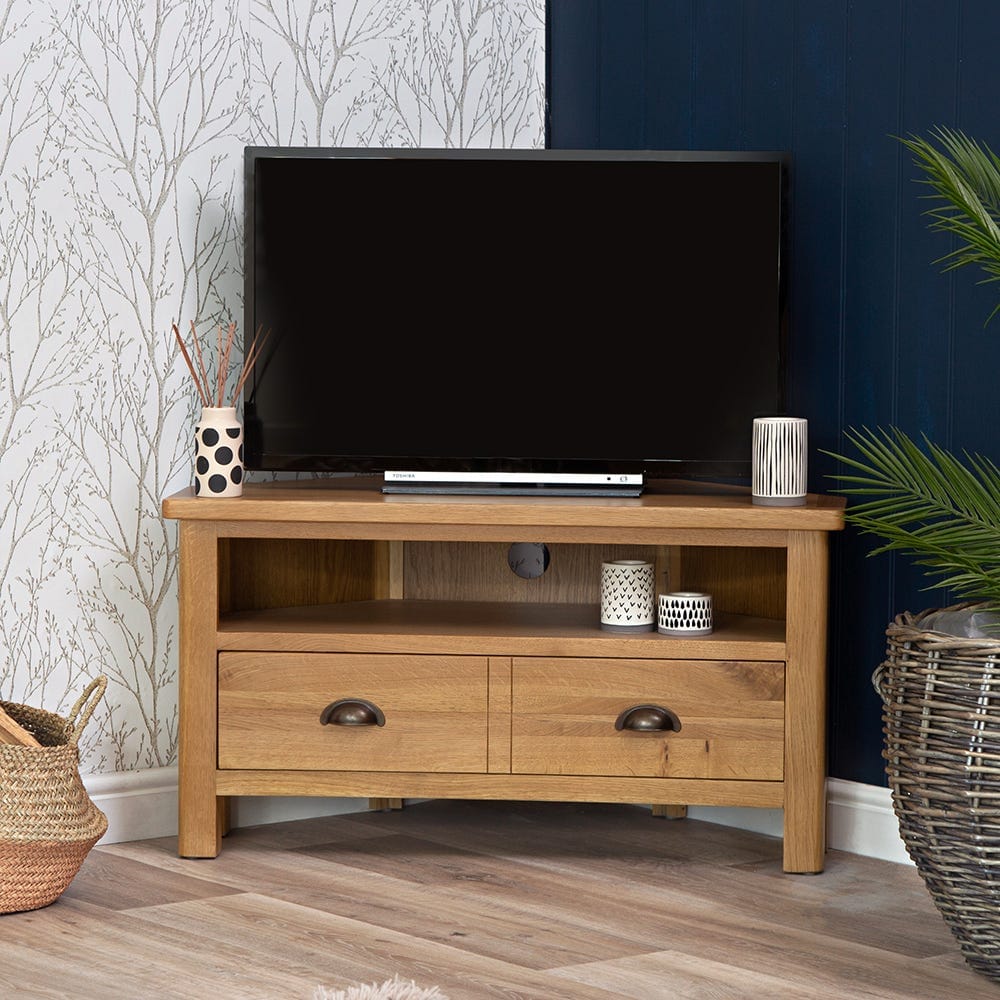 Rutland Oak Corner TV Unit