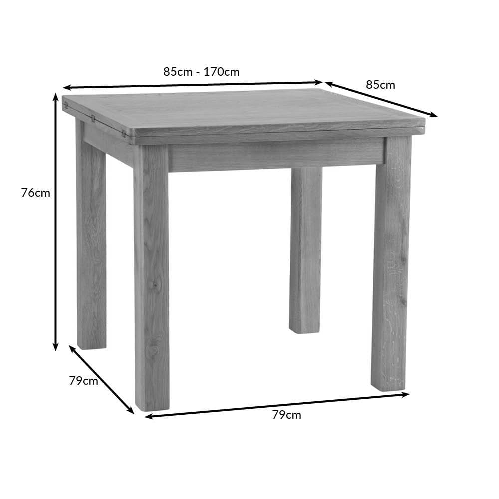 Rutland Oak Flip Top Dining Table