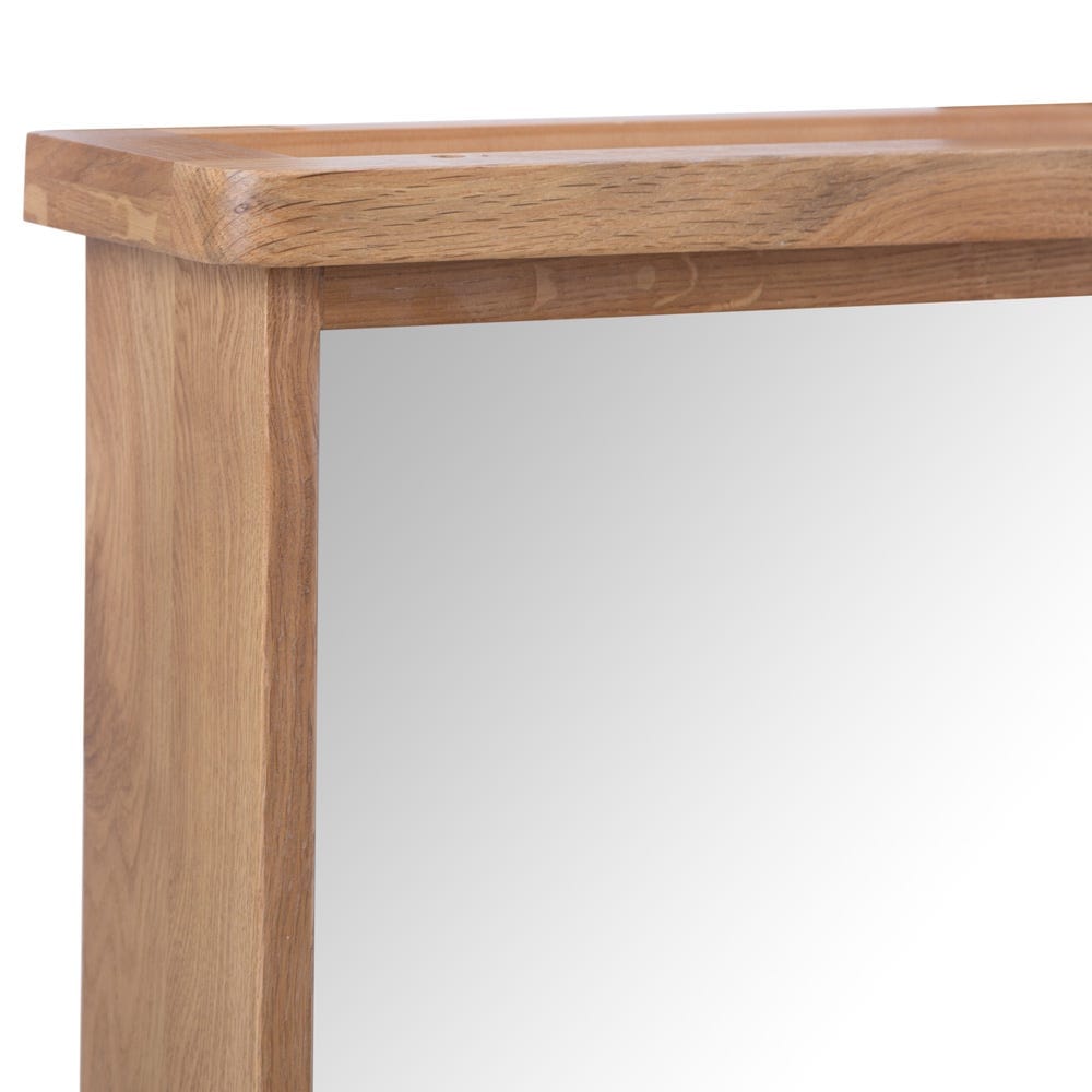 Rutland Oak Mirrored Coat Rack