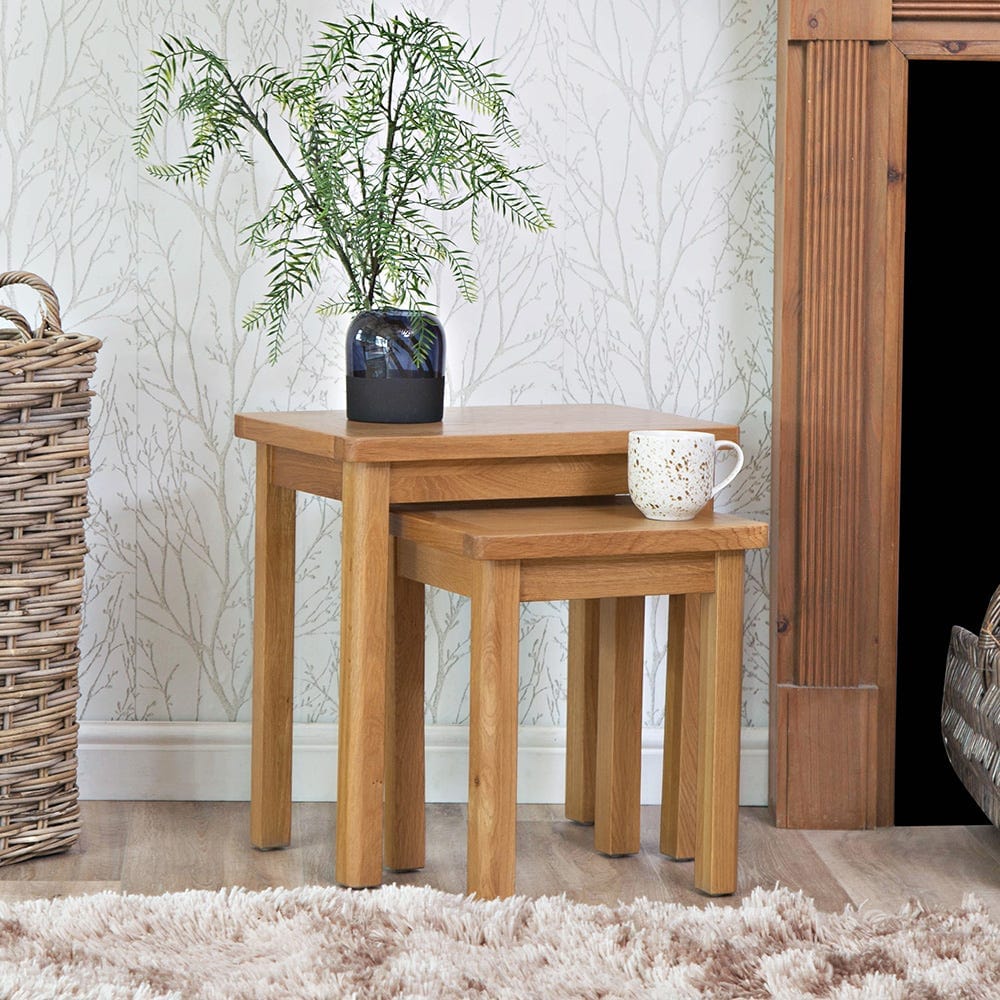 Rutland Oak Nest of 2 Tables