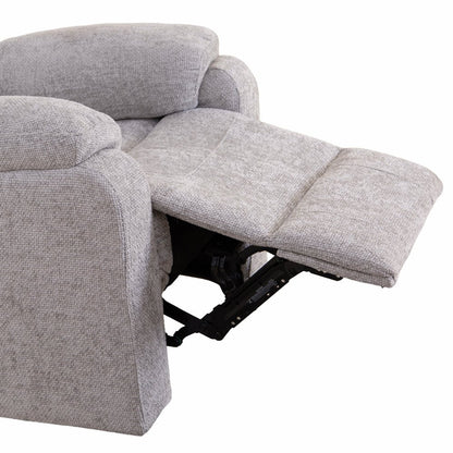 Rome Silver Manual Recliner Armchair - The Furniture Warehouse