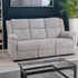 Rome Silver Power Recliner 3 Seater Sofa without Console - The Furniture Warehouse