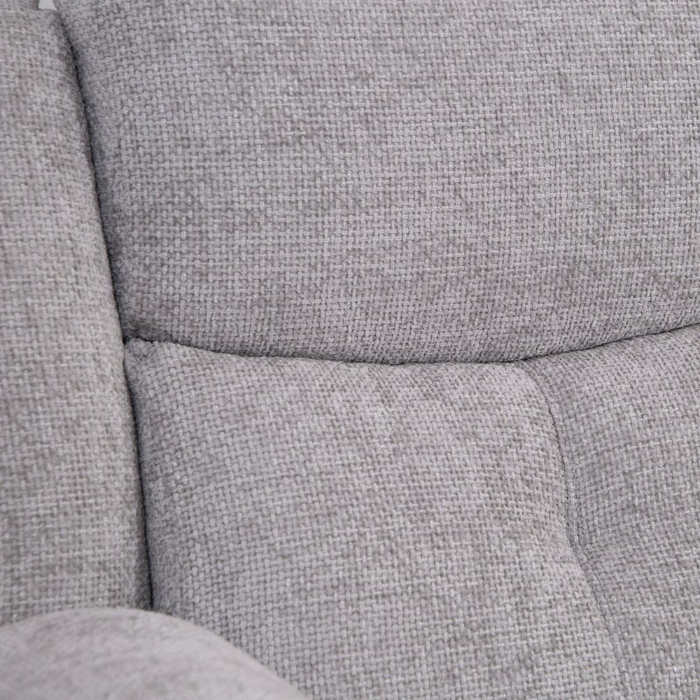 Rome Silver Power Recliner 3 Seater Sofa without Console - The Furniture Warehouse