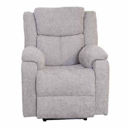 Rome Silver Power Recliner Armchair - The Furniture Warehouse