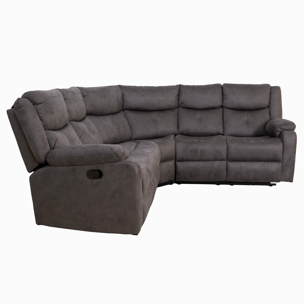 Rome Steel Manual Corner Sofa with Console - The Furniture Warehouse