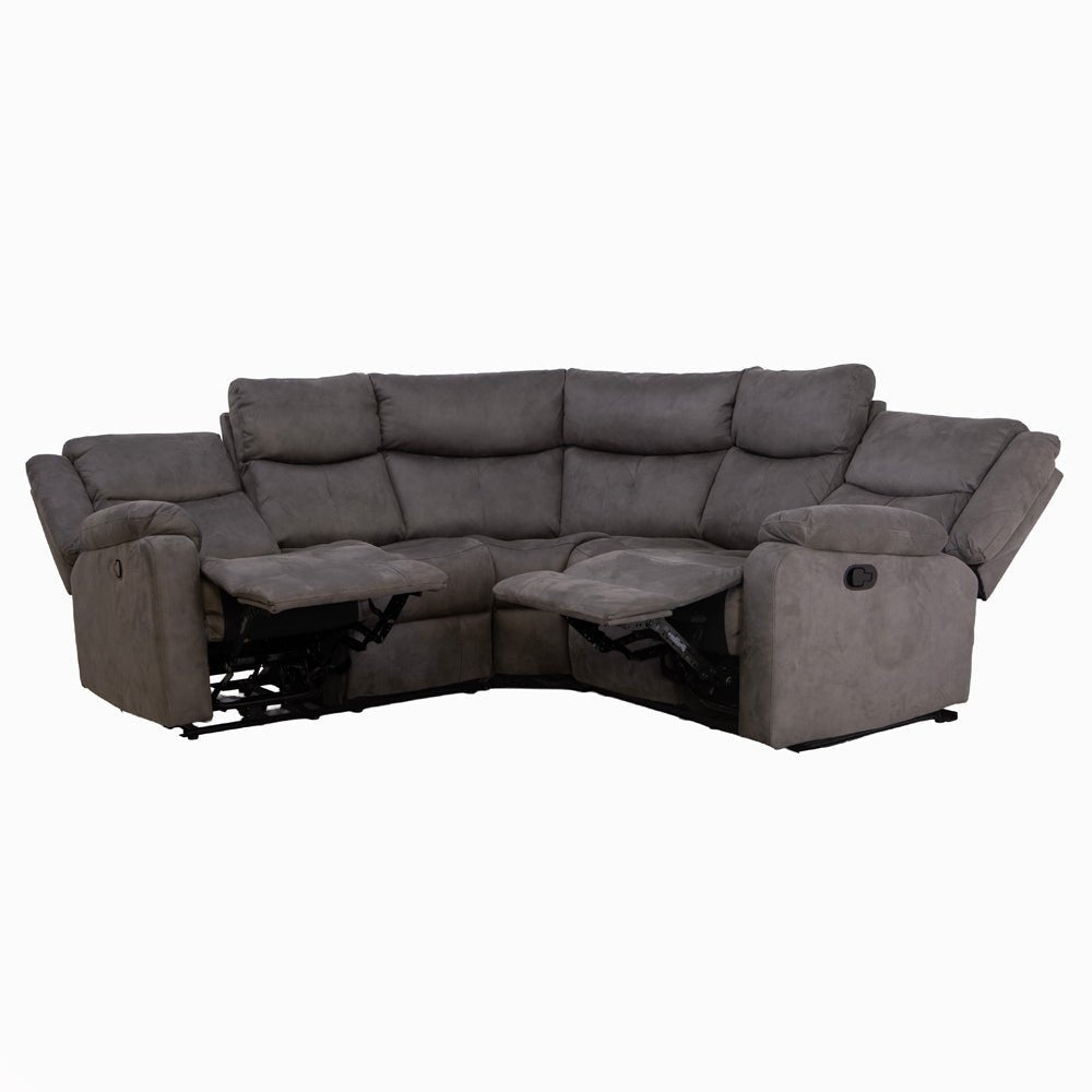 Rome Steel Manual Corner Sofa with Console - The Furniture Warehouse