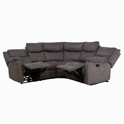 Rome Steel Manual Corner Sofa with Console - The Furniture Warehouse