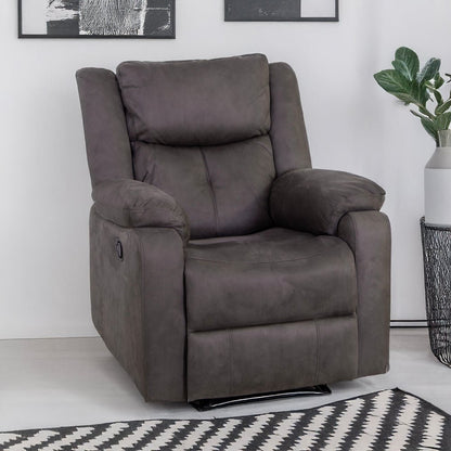 Rome Steel Manual Recliner Armchair - The Furniture Warehouse