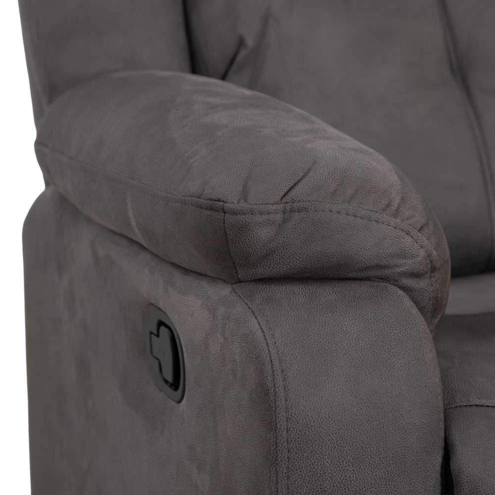 Rome Steel Manual Recliner Armchair - The Furniture Warehouse