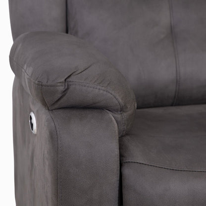 Rome Steel Power Recliner Armchair - The Furniture Warehouse