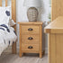 Rutland Oak 3 Drawer Large Bedside Table - The Furniture Warehouse