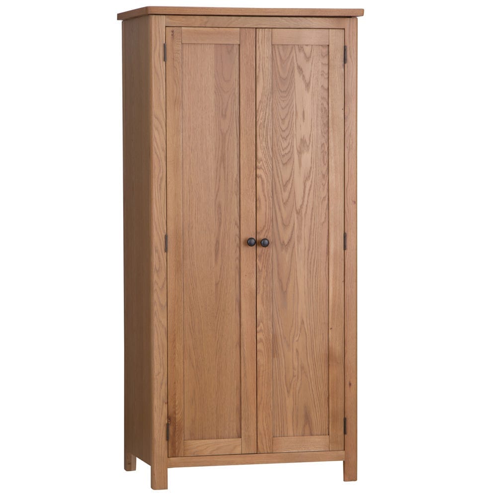 Rutland Oak Double Wardrobe - The Furniture Warehouse