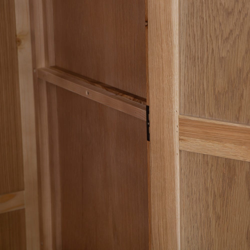 Rutland Oak Double Wardrobe - The Furniture Warehouse
