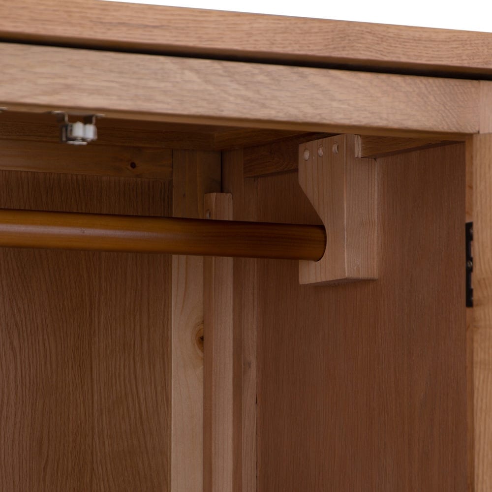 Rutland Oak Double Wardrobe - The Furniture Warehouse
