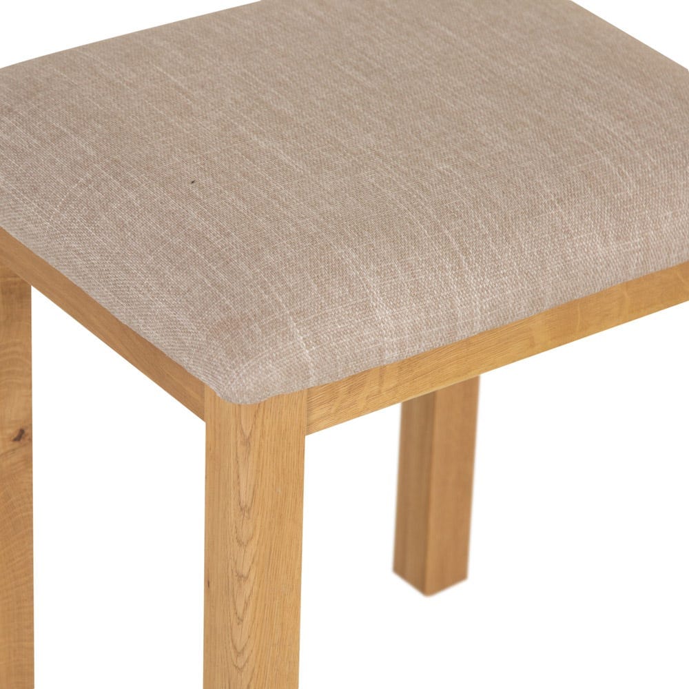 Rutland Oak Dressing Stool - The Furniture Warehouse