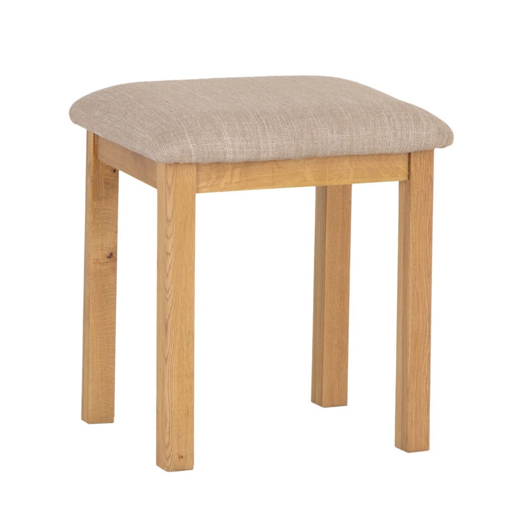 Rutland Oak Dressing Stool - The Furniture Warehouse