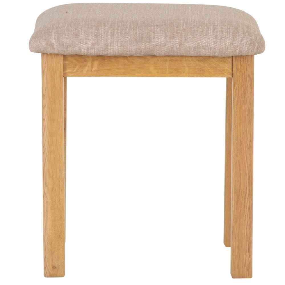 Rutland Oak Dressing Stool - The Furniture Warehouse