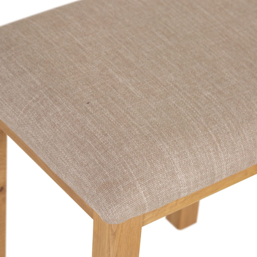 Rutland Oak Dressing Stool - The Furniture Warehouse