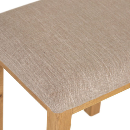 Rutland Oak Dressing Stool - The Furniture Warehouse