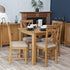 Rutland Oak Square Fixed Top Dining Table - The Furniture Warehouse