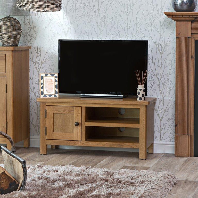 Rutland Oak TV Unit - The Furniture Warehouse