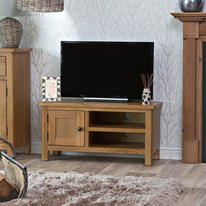Rutland Oak TV Unit - The Furniture Warehouse