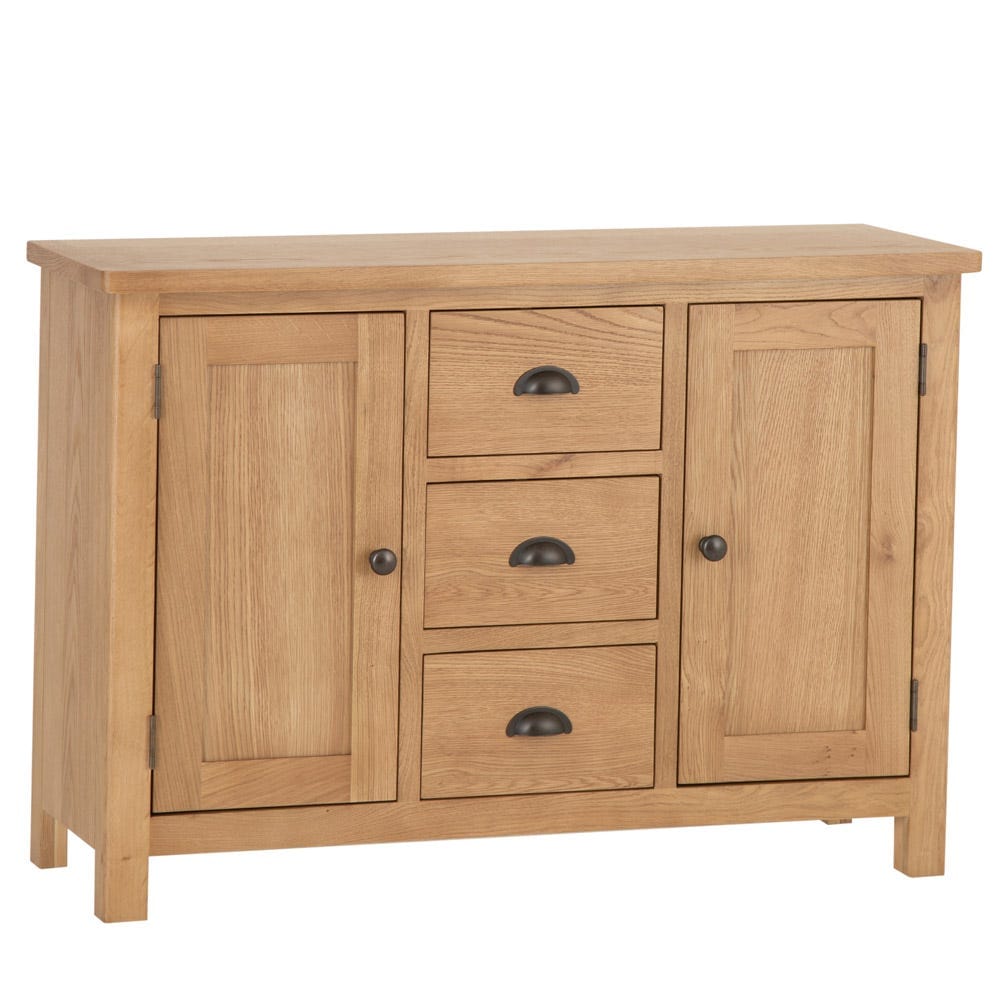 Rutland Oak 2 Door 3 Drawer Large Sideboard