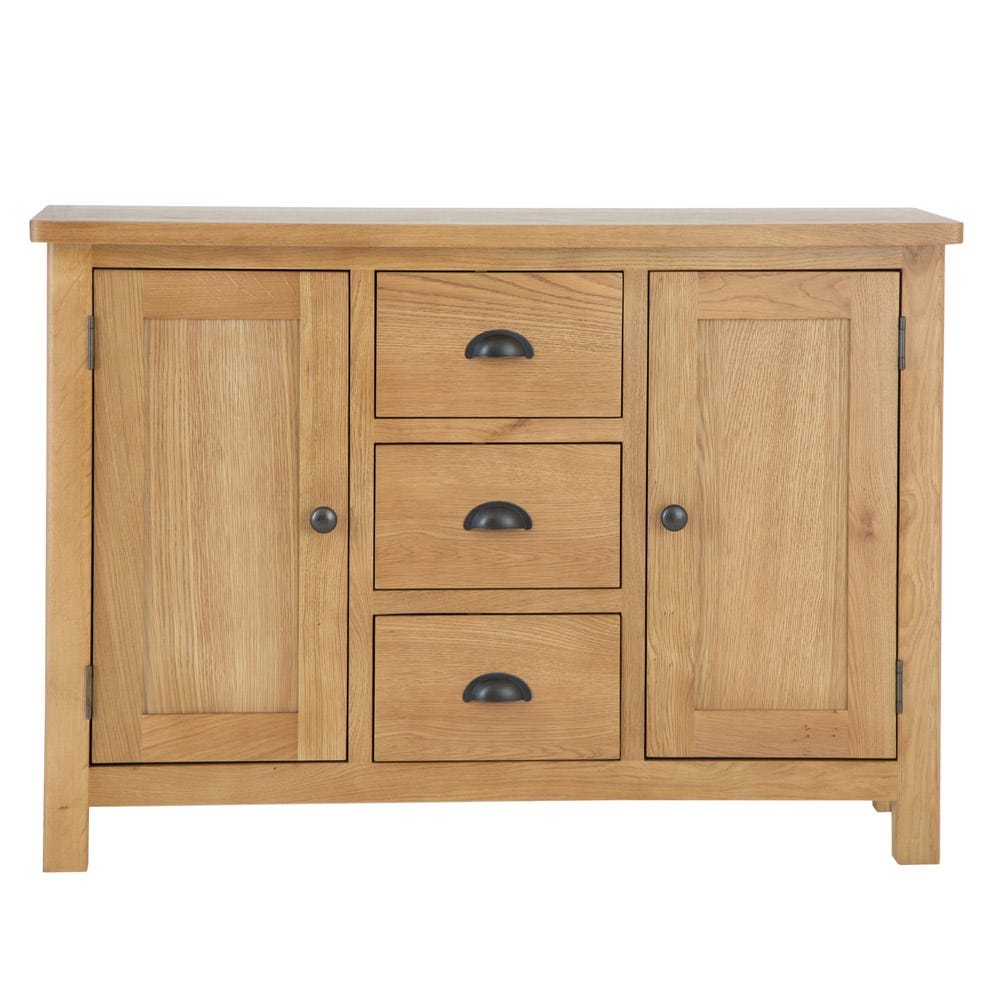 Rutland Oak 2 Door 3 Drawer Large Sideboard