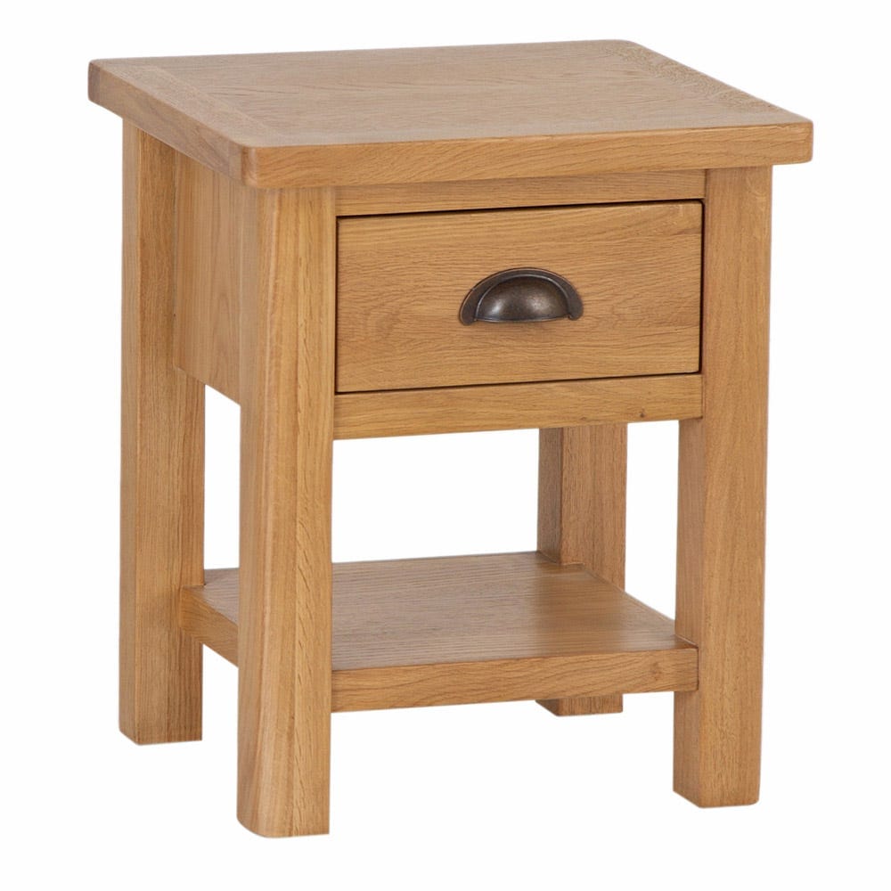 Rutland Oak Lamp Table with Drawer