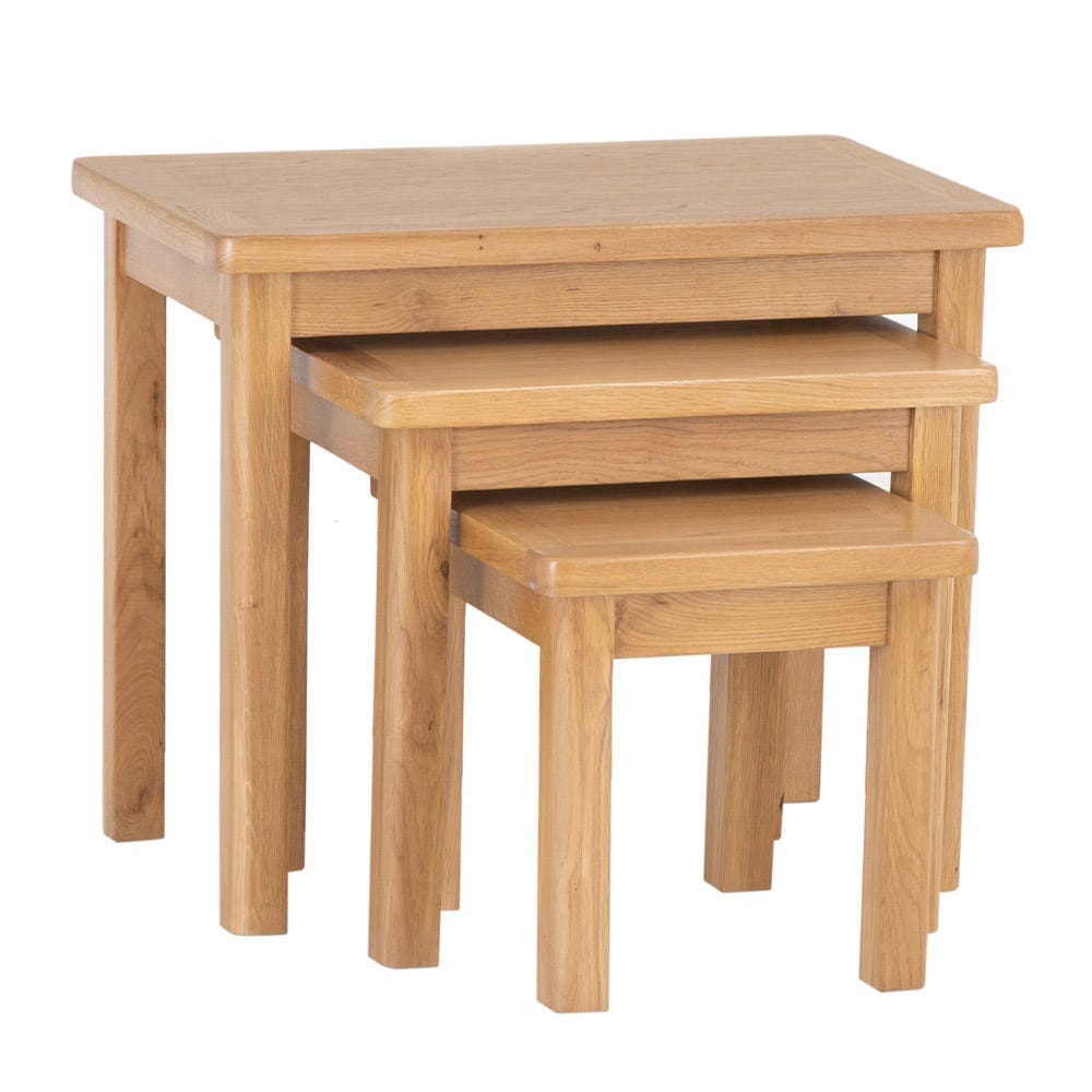 Rutland Oak Nest of 3 Tables