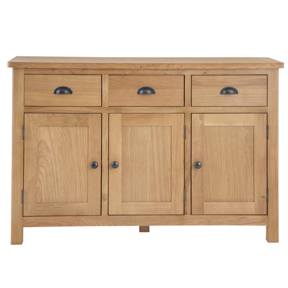 Rutland Oak 3 Door 3 Drawer Large Sideboard