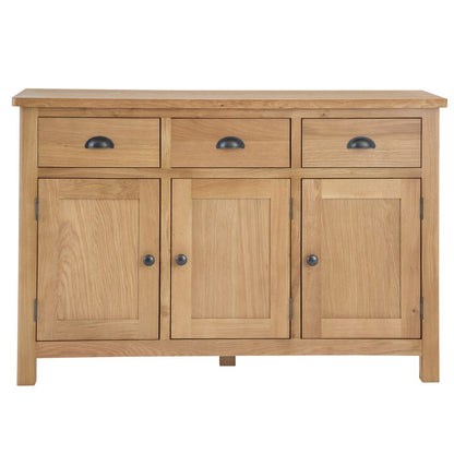 Rutland Oak 3 Door 3 Drawer Large Sideboard