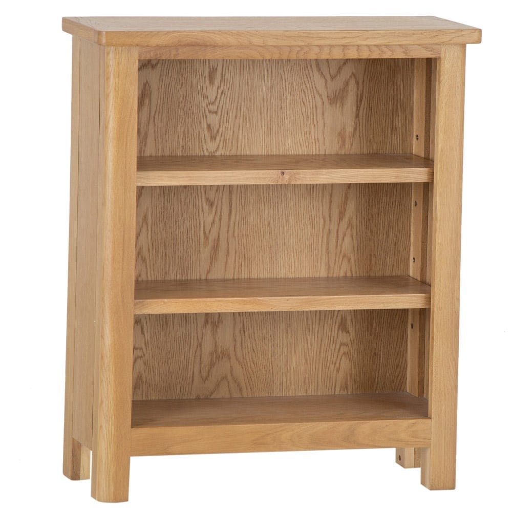 Rutland Oak Small Wide Bookcase