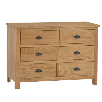 Rutland Oak Chest of 6 Drawers