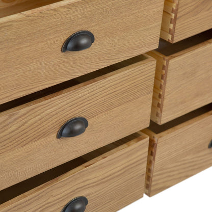 Rutland Oak Chest of 6 Drawers