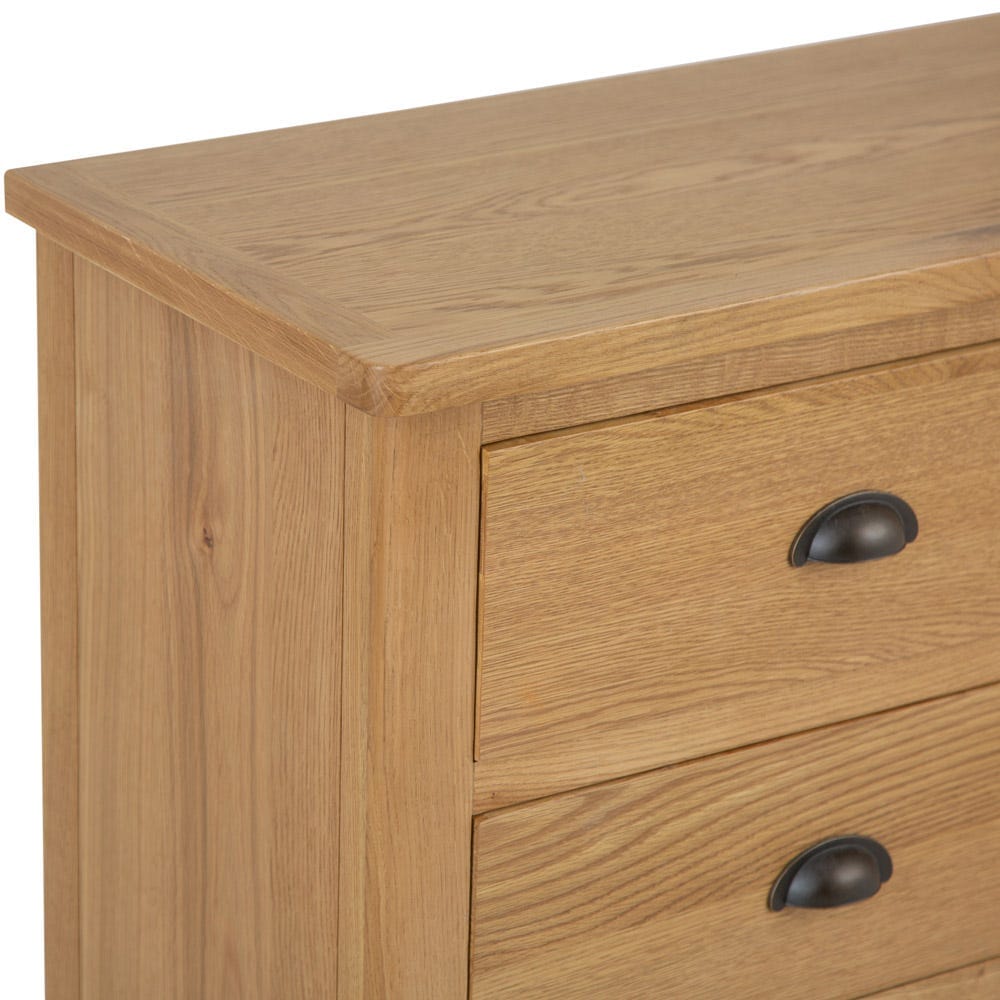 Rutland Oak Chest of 6 Drawers