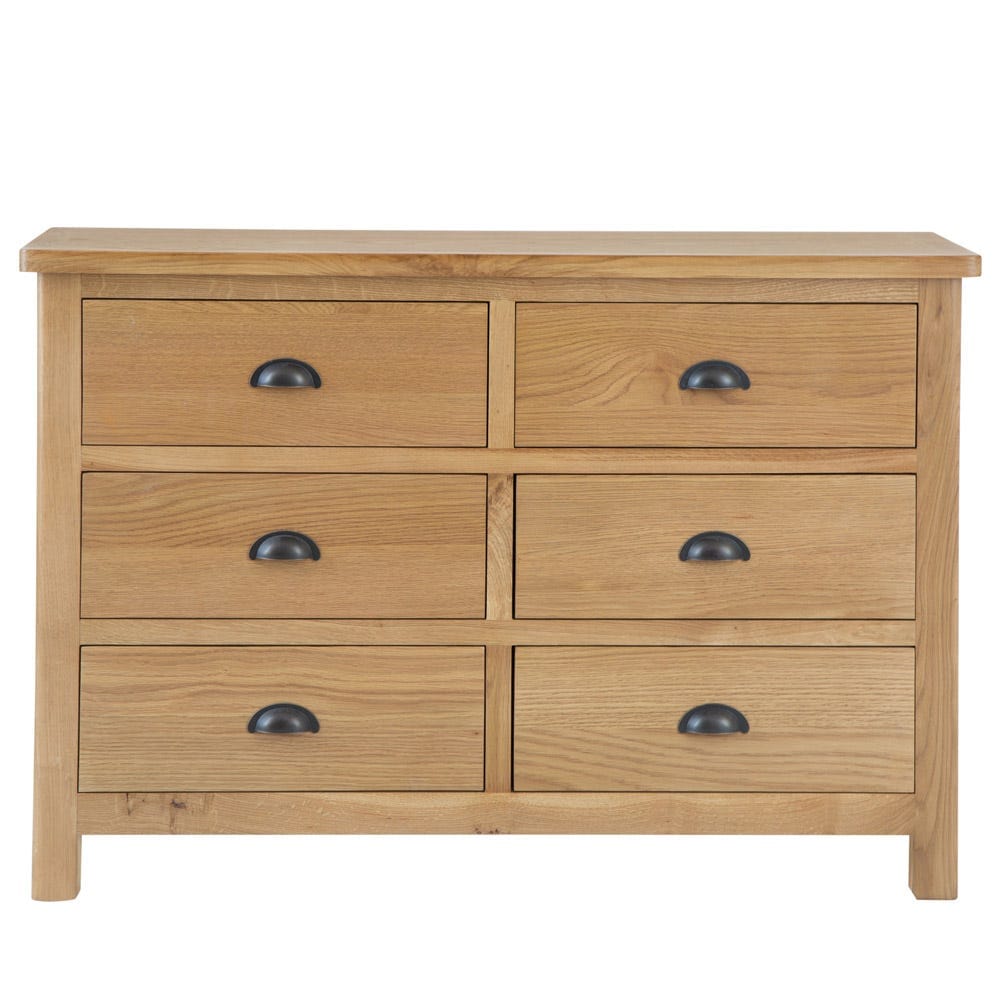 Rutland Oak Chest of 6 Drawers