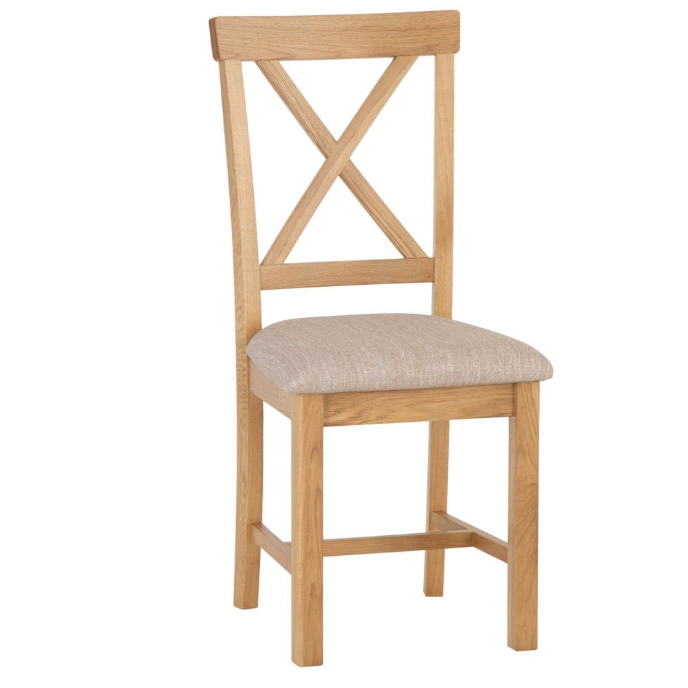 Rutland Oak Fabric Seat Dining Chair